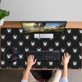 thumbnail image 4 of Long Mouse Pads for Desk,Black Cat Head Pattern Desk Mats on Top Of Desks, Desk Mouse Pad Extra Large with 3mm Non-Slip Base and Stitched Edge for Gaming,Office,Work,Home 47.3"x23.6", 4 of 6