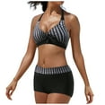 thumbnail image 1 of Birdeem Maillot de Bain Femme Été Aguichant Taille Haute Confortable Uni Tempérament Fendu, 1 of 4