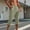 Army Green, variant on SERTG Men's 3/4 Summer Trousers Casual Pants Solid Color 3/4 Long Pants Lightweight Breathable Pants Drawstring Elastic Waist Soft Trousers(Khaki,L)