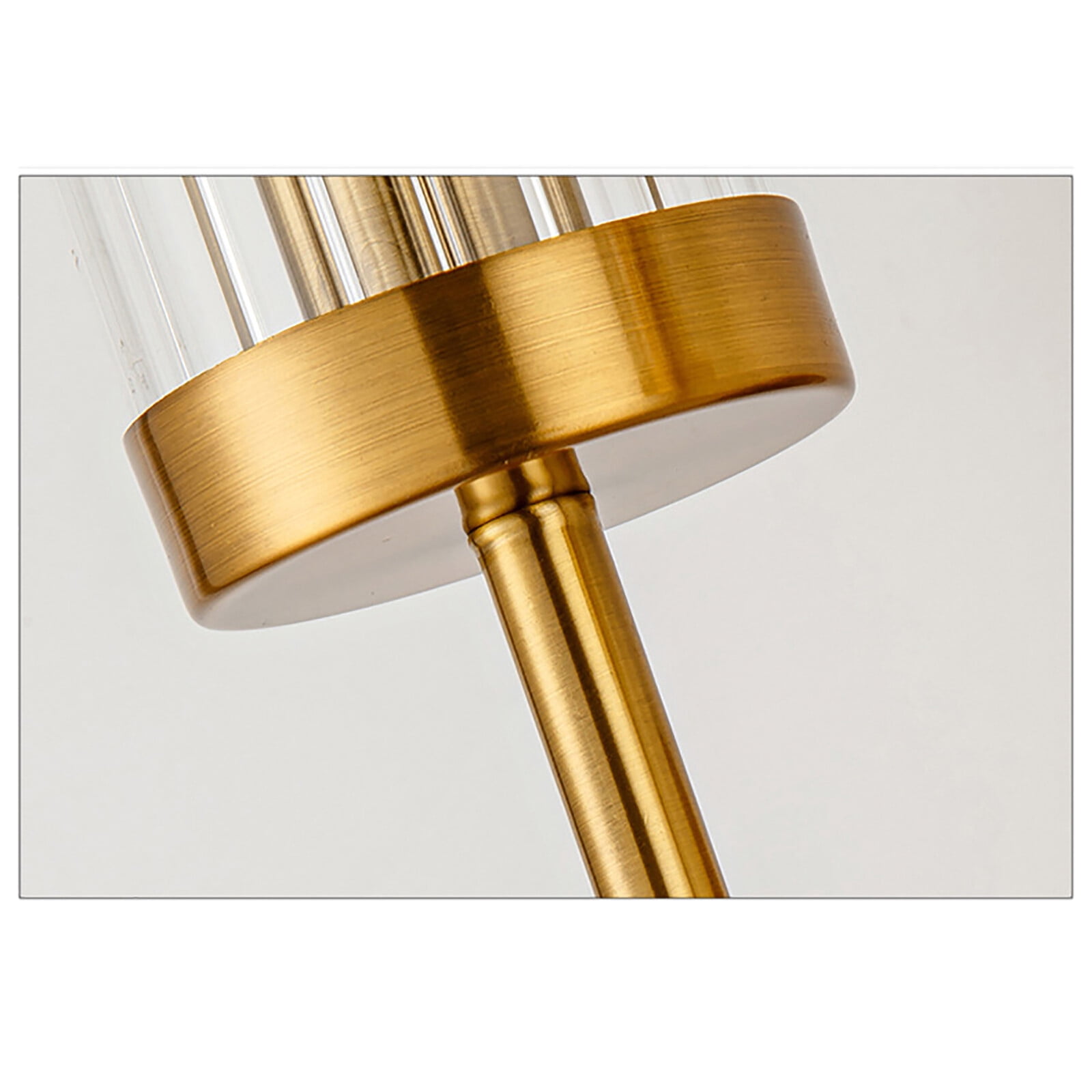 DENEST 1-Light Gold Modern Wall Sconce with Glass Shade for Bedroom Living Room