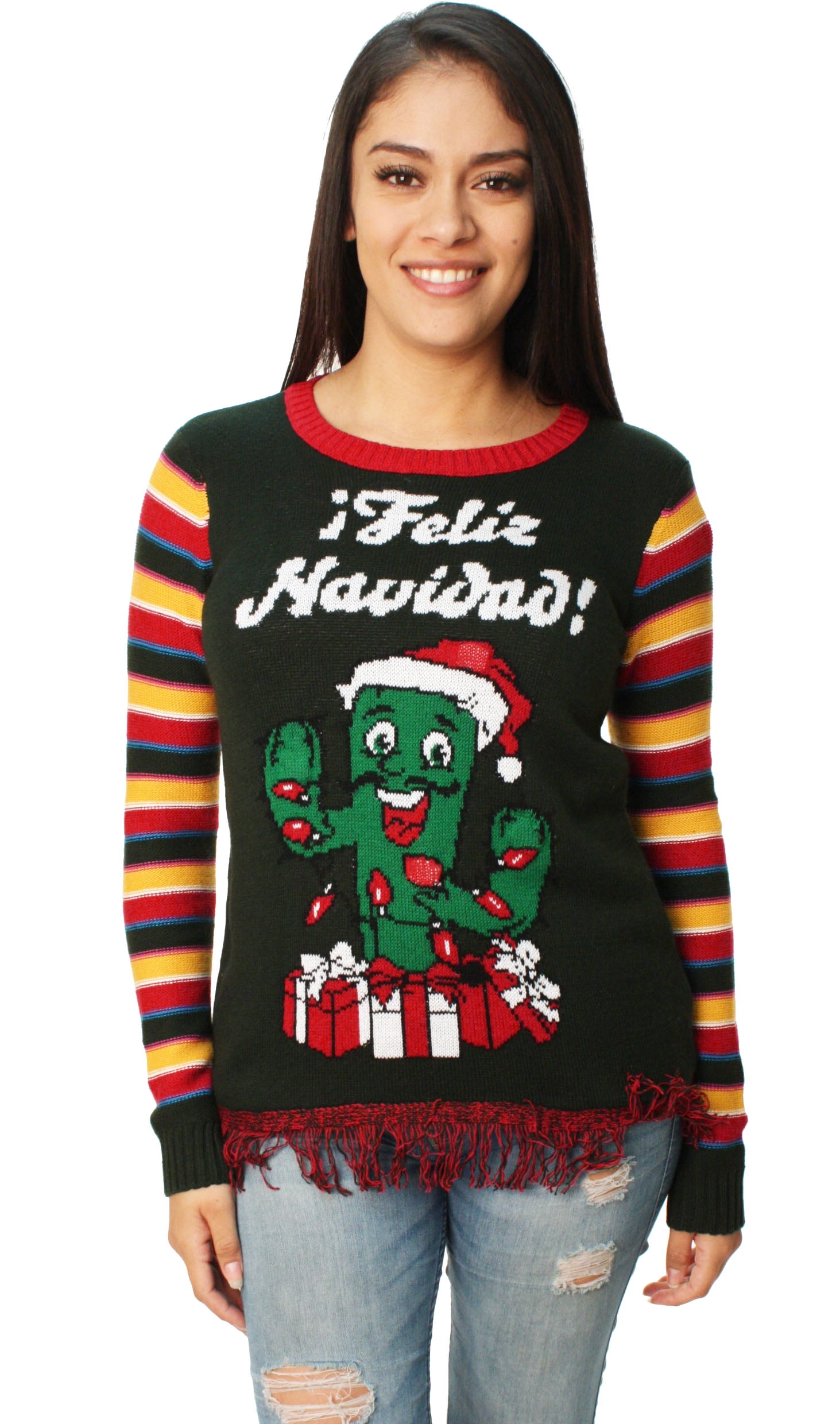 Ugly Christmas Sweater - Ugly Christmas Sweater Women's Feliz Navidad ...