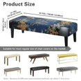 thumbnail image 3 of POLERO Sretch Bench Covers Winter Snowflake Print Bench Seat Cover with Elastic Band New Year Home Decoration Washable Rectangle Chair Cover for Dining Room, Living Room, 3 of 7