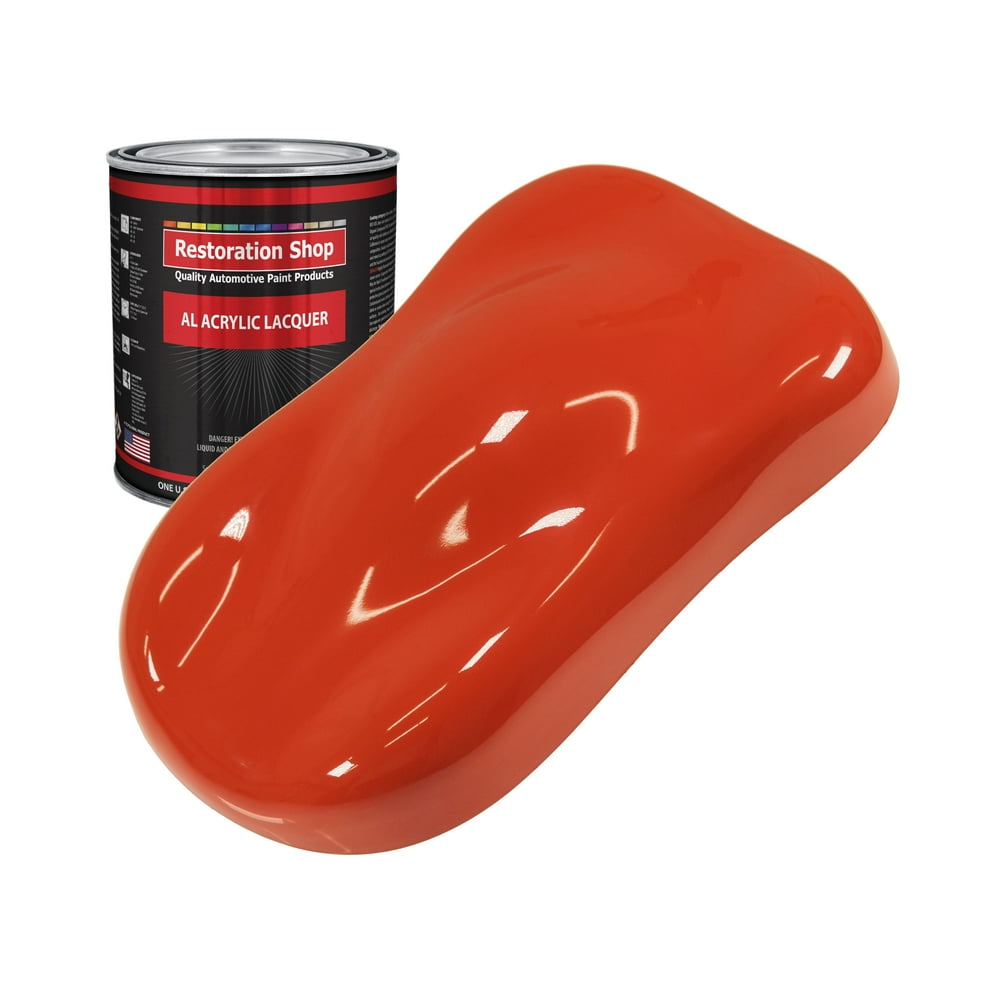 Restoration Shop Hemi Orange Acrylic Lacquer Auto Paint Quart Paint