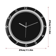 Wall clock Plastic Silent Suitable for decoration 12in Black