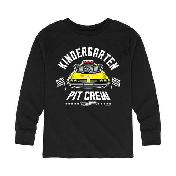 Hot Wheels - Pit Crew Kindergarten - Youth Long Sleeve Graphic T-Shirt