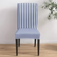 thumbnail image 4 of Dining Chair Slipcover, Navy Blue and White Stripe Stretch Kitchen Chair Covers Removable Parsons Chair Protector Covers for Dining Room Banquet Party, Set of 4, 4 of 5