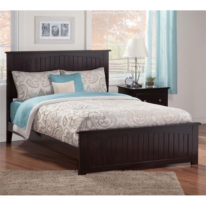 Leo & Lacey Queen Panel Bed in Espresso
