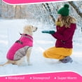 thumbnail image 4 of PUMYPOREITY Warm Dog Winter Coat Cold Weather Dog Jacket Windproof Reflective Turtleneck with Neckline D-Ring for Leash Thick Fleece Lining Outdoor Padded Vest for Small Medium Large Dogs, 4 of 9