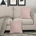 thumbnail image 3 of Light Pink Floral Block Print Pillow Covers 20X20 Set of 2, Flower Pattern Spring Summer Print Decorative Throw Pillow Covers Outdoor Farmhouse Seasonal Cushion Case Couch Sofa Bed Decor, 3 of 5