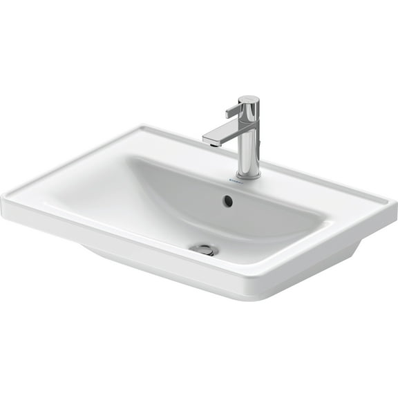 Duravit 236765-1Hole D-Neo 25-11/16" Rectangular Ceramic Wall Mounted Bathroom Sink -