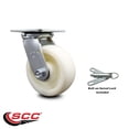 thumbnail image 2 of 5 Inch Nylon Swivel Caster with Roller Bearing and Swivel Lock Service Caster, 2 of 2