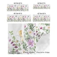 thumbnail image 3 of Kitchen Cafe Valance Curtain for Small Windows,Spring Blossom Flowers and Butterfly Rod Pocket Short Valances Botanical Plants on White Window Treatment Panel for Living Room/Bedroom/Bathroom,42x12in, 3 of 9