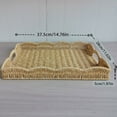 thumbnail image 4 of Shoreew Storage Tray Wicker Basket with Handles Retro Rattan Weave Design Easy to Clean Multi-Functional Countertop Organizer, 4 of 7
