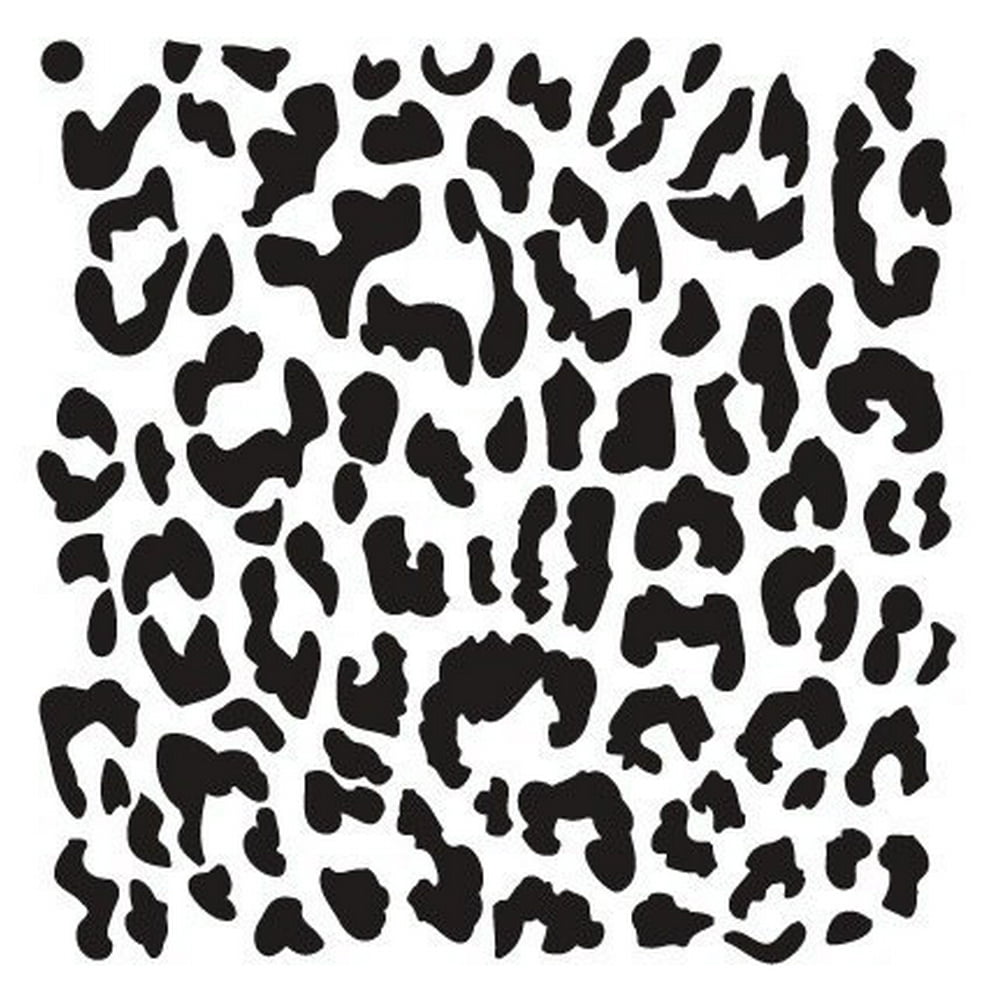 Leopard Print Stencil by StudioR12 | Repeating Pattern Animal Art