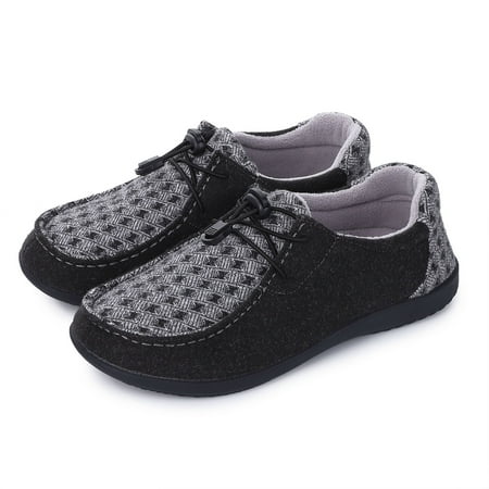 

Women s House Slippers Slippers with Arch Support Elastic Band Non-slip Orthotic Shoes Black 8