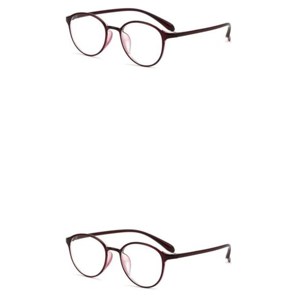 Guardurnaity Gafas de lectura, gafas de lectura, colgante de moda, estilo nórdico, de larga duración, Unisex, a prueba de golpes, dulce regalo, Vino rojo 2piezas
