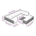 thumbnail image 4 of vidaXL 14 Piece Garden Lounge Set with Cushions Poly Rattan Dark Grey, 4 of 5