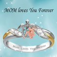 thumbnail image 3 of Crystal Rings, Ocean Ring, Crystal Animals Healthy Longevity Sea Turtle Ring, Mom Loves You Forever Ring for Women, Best Jewelry Gifts Jewelry for Mom at Mother's Day, Silver, 3 of 7