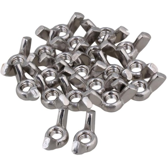 304 Stainless Steel Metric M8 Thread Thumb Nuts Wing Nuts Pack of 20