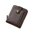 thumbnail image 1 of Minnieouse Cartera pequeña para hombres - Cuero fácil de llevar Artesanía exquisita Vintage PU Cartera corta Monedero Hombres Gran capacidad Carteras café oscuro, 1 of 6