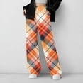 thumbnail image 1 of Cowsor Girls Casual Pants Plaid Stretch Comfy Lounge Pants Drawstring Waist with Pockets, 1 of 7