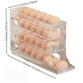 thumbnail image 3 of CONAVAS 2 PCS Egg Dispenser Automatic Rolling Egg Tray Organizer, Space Saving Refrigerator Egg Roller,Works in The Refrigerator, Kitchen, Cabinets, and Dining Table - Transparent, 3 of 8