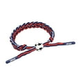 thumbnail image 1 of de cuerda Brazaletes de fútbol Hombres Mujeres s de fútbol rojo Hugo Pulsera trenzada, 1 of 8