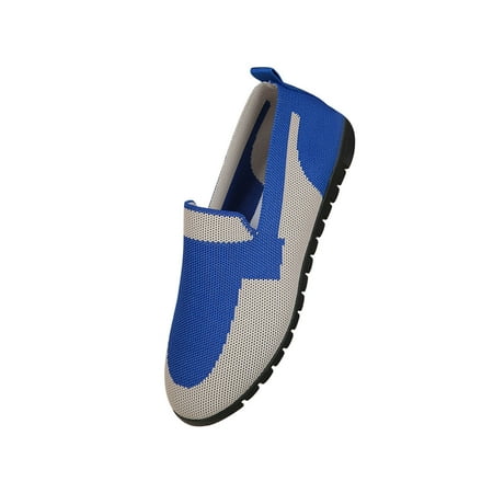 Sexlip Single Toe Knitted Flat Shoes for Women - Lightweight Slip-On Casual Loafers with Memory Foam Insole and Excellent Traction for Daily Wear
