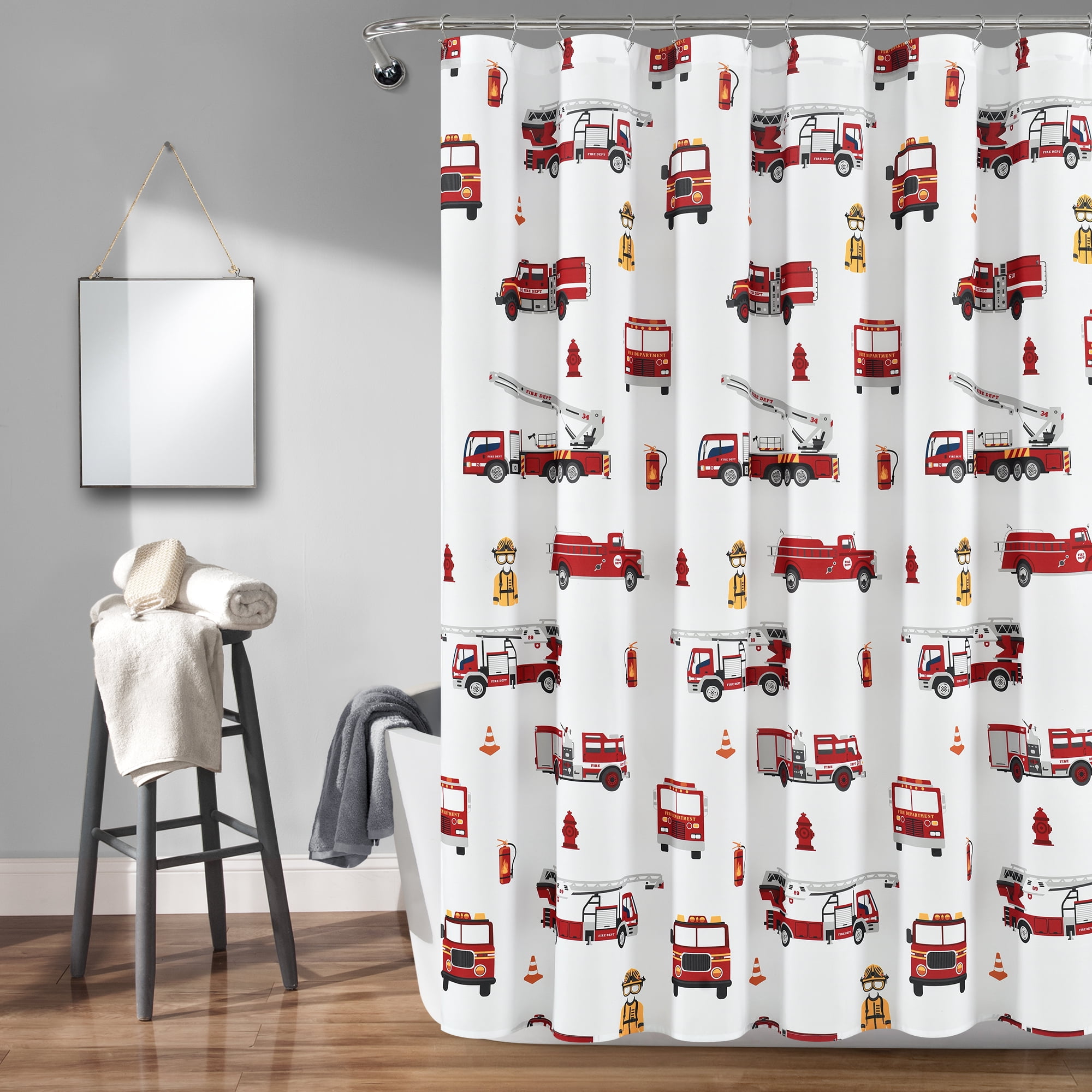 Details about   Winter Snow Christmas Tree on the Red Truck Shower Curtain Set Bathroom Decor 