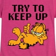 thumbnail image 3 of Garfield - Try To Keep Up - Toddler & Youth Girls Short Sleeve Graphic T-Shirt, 3 of 5