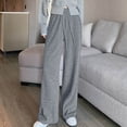 thumbnail image 2 of ABATAB Womens Wide Leg Sweatpants High Waisted Baggy Lounge Pants Drawstring Casual Athletic Joggers Trousers with Pockets, 2 of 5