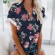 thumbnail image 2 of Blusa con estampado floral de manga corta con cuello en V para mujer OAVQHLG3B Store  lin121212, 2 of 4