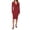 Red, variant on Women Midi Bodycon Dress Solid Color Deep V-Neck Long Sleeve Dress Spring Fall Evening Party Dress