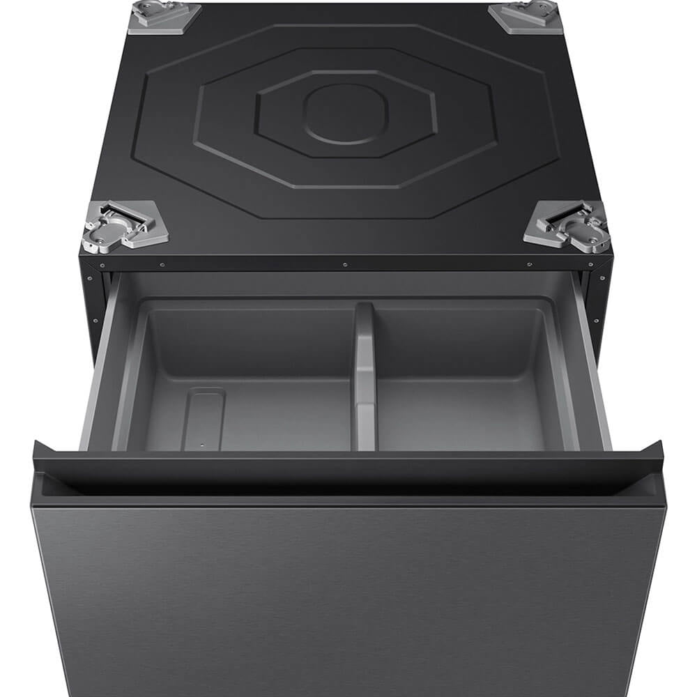 Samsung WE702NZ 15 inch Bespoke AI Laundry Combo Pedestal with Storage Drawer - Dark Steel
