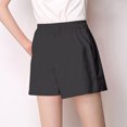 thumbnail image 4 of Lenpel Women's Summer Shorts Trendy Dressy Casual High Waisted Pleated Wide Leg Shorts Comfy Lounge Shorts with Pockets, 4 of 4