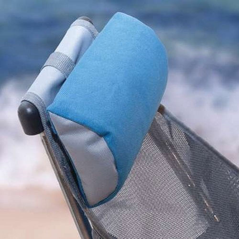 2) Kelsyus Mesh Folding Backpack Beach Chair w/ Headrest - Blue & Gray | 80403 - image 3 of 5