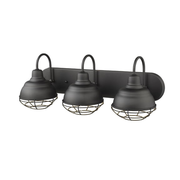 Neo-Industrial 3 - Light Matte Black / Black Wall Sconce