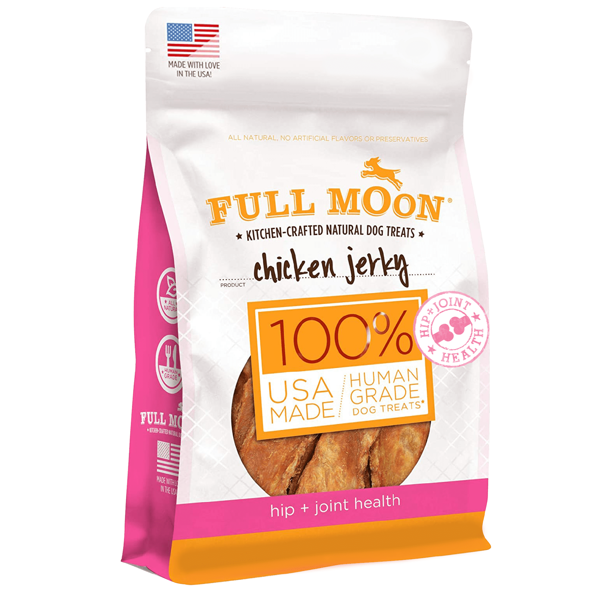 Full Moon Chicken Jerky Healthy All Natural Dog Treats Human Grade For Hip And Joint 12 oz