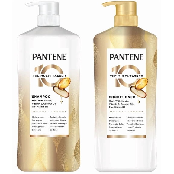 Pantene 10-in-1 Multitasker Shampoo & Conditioner, Color Treated, 2-Pack, 38.2 oz