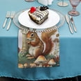 thumbnail image 4 of WYYP Squirrel Mushrooms Pop Surrealism Polyester Cloth Napkins for Dining Table Kitchen Party Decoration 2 PCS, 4 of 7