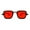 Black Red, variant on Mens Retro Rectangle Color Lens Hippie Plastic Sunglasses Clear Yellow