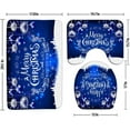 thumbnail image 2 of Merry Christmas Bath Mat Xmas Silver Balls Snowflakes Snowy Funny Quotes Cartoon Fantasy Winter Holiday Happy New Year Bathroom Kitchen Rugs,17.8x29.5+16x48 Inch, 2 of 4