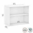 thumbnail image 2 of Bush Business Furniture Small 2 Shelf Bookcase in White - Engineered Wood, 2 of 7