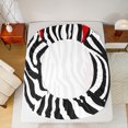 thumbnail image 4 of Castle Fairy Zebra Print 4pcs Bed Sheets,Geometric Stripes King Sheets,Abstract Lines Super Cozy Sheet Set,Breathable Wildlife Home Decor, 4 of 6