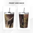 thumbnail image 3 of PAYOHTO Calf Elephant Insulated Stainless Steel Tumbler 12 oz Thermos Come with Straw Kids Leak-Proof Travel Mug Cup, 3 of 7