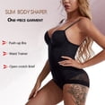 thumbnail image 2 of Women Ultra-thin Shapewear Bodysuits Tummy Control Shapewear Seamless Backless V-Neck Tops with Built-in Bra, 2 of 7