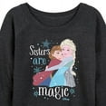 thumbnail image 3 of Frozen - Winter - Sisters Are Magic - Women's Lightweight French Terry Long Sleeve Shirt, 3 of 5