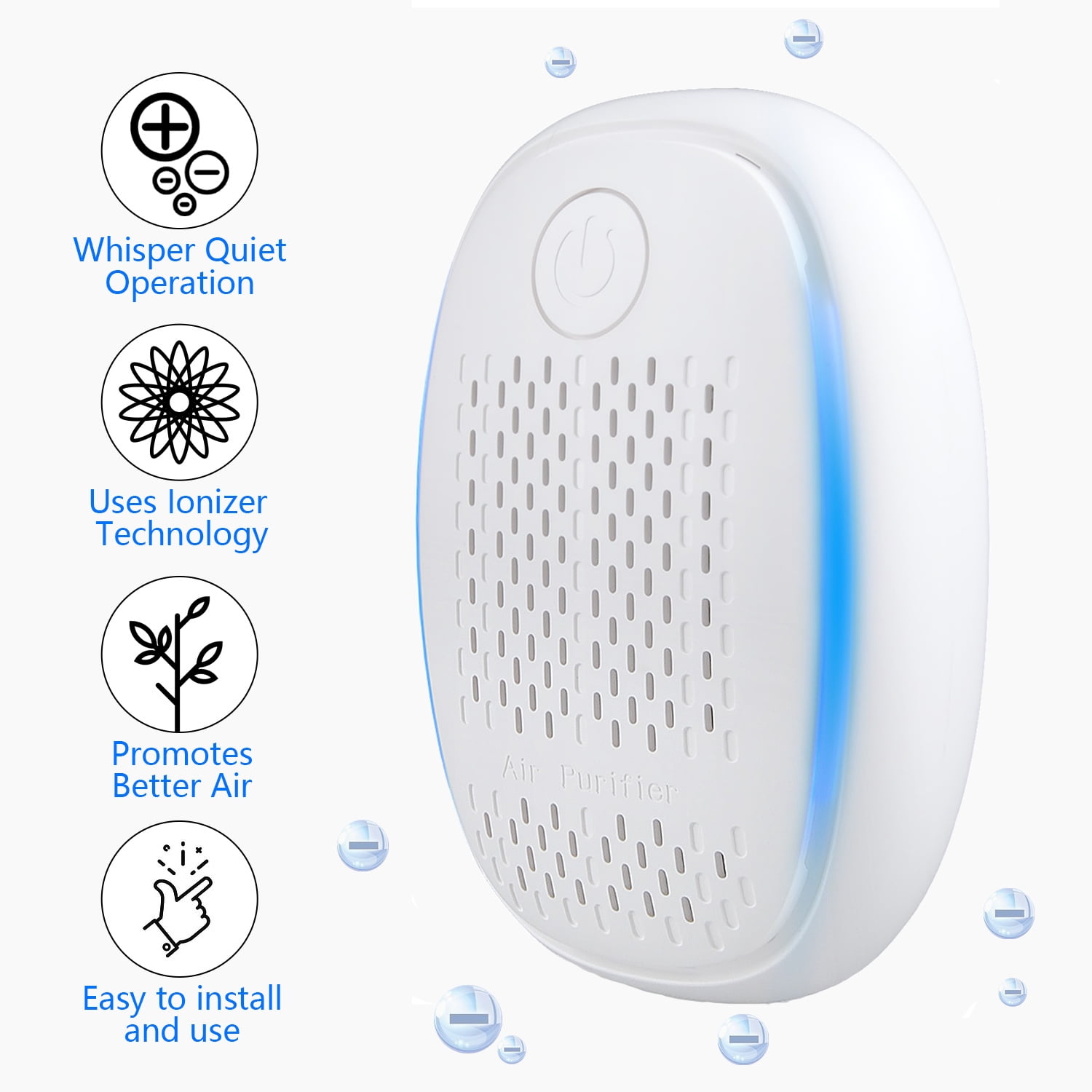 Plug in Air Purifiers for Allergies and Asthma,Gonrair Air Purifier for Home,Bedroom Dust,Pets,Mold,Office,Small Room,Portable Mini Air Purifier Plug in for Wall