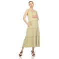 thumbnail image 2 of White Mark Women's Maternity Scoop Neck Tiered Midi Dress, 2 of 2