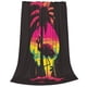 thumbnail image 2 of Balery Flamingo And Palm Trees At Sunset Manta de Felpa Suave y Acogedora – Cobija de Franela Aterciopelada para Cama, Lavable y Cálida para Sofá, Mascotas, Transpirable-60"x50", 2 of 7